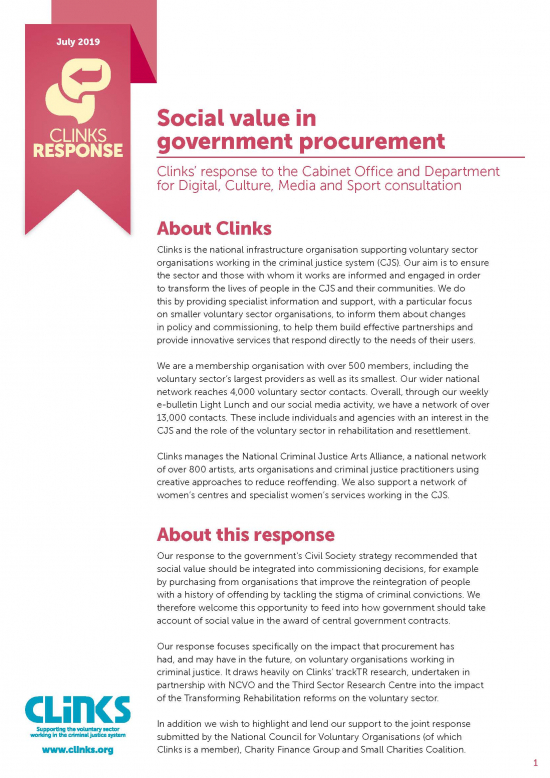 Social value in government procurement