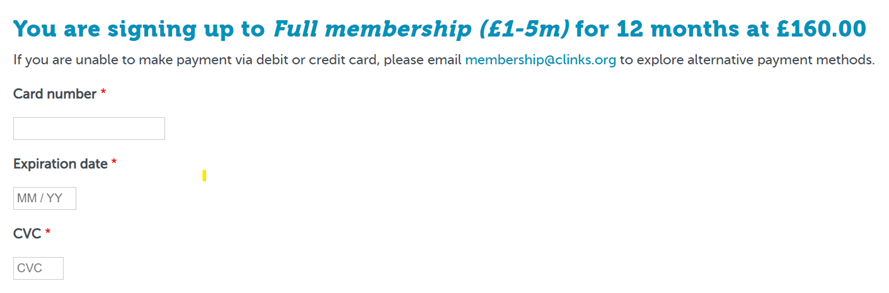 Membership Update
