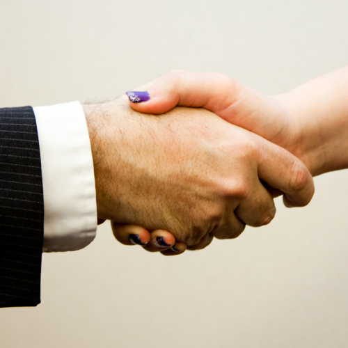 Shaking hands