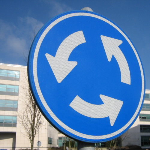 Roundabout sign