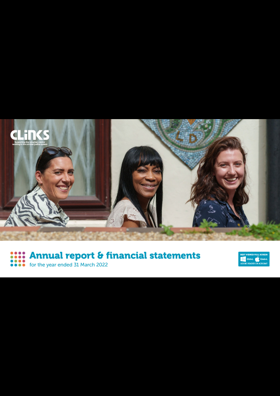 Clinks Annual Report 2021 - 2022 cover image